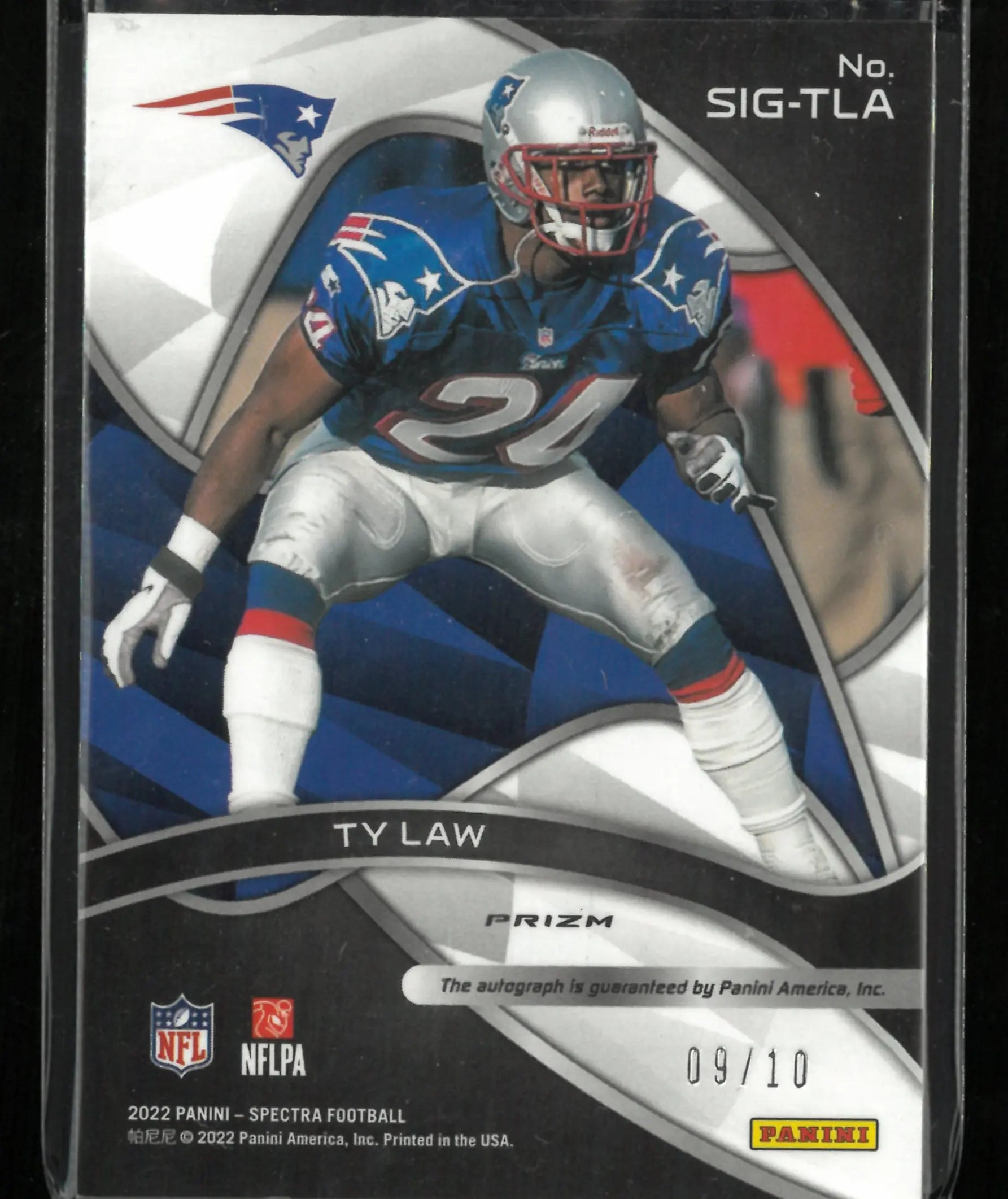 2022 Panini Spectra Ty Law Autograph /10 