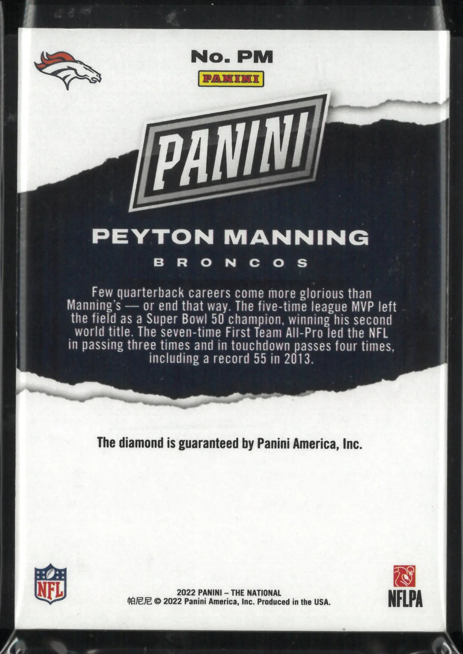 2022 Panini The National Diamond Peyton Manning /1 