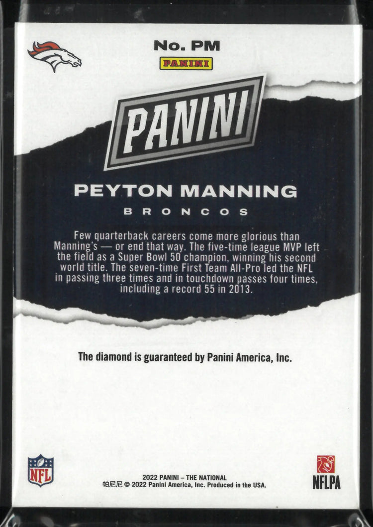 2022 Panini The National Diamond Peyton Manning /1 