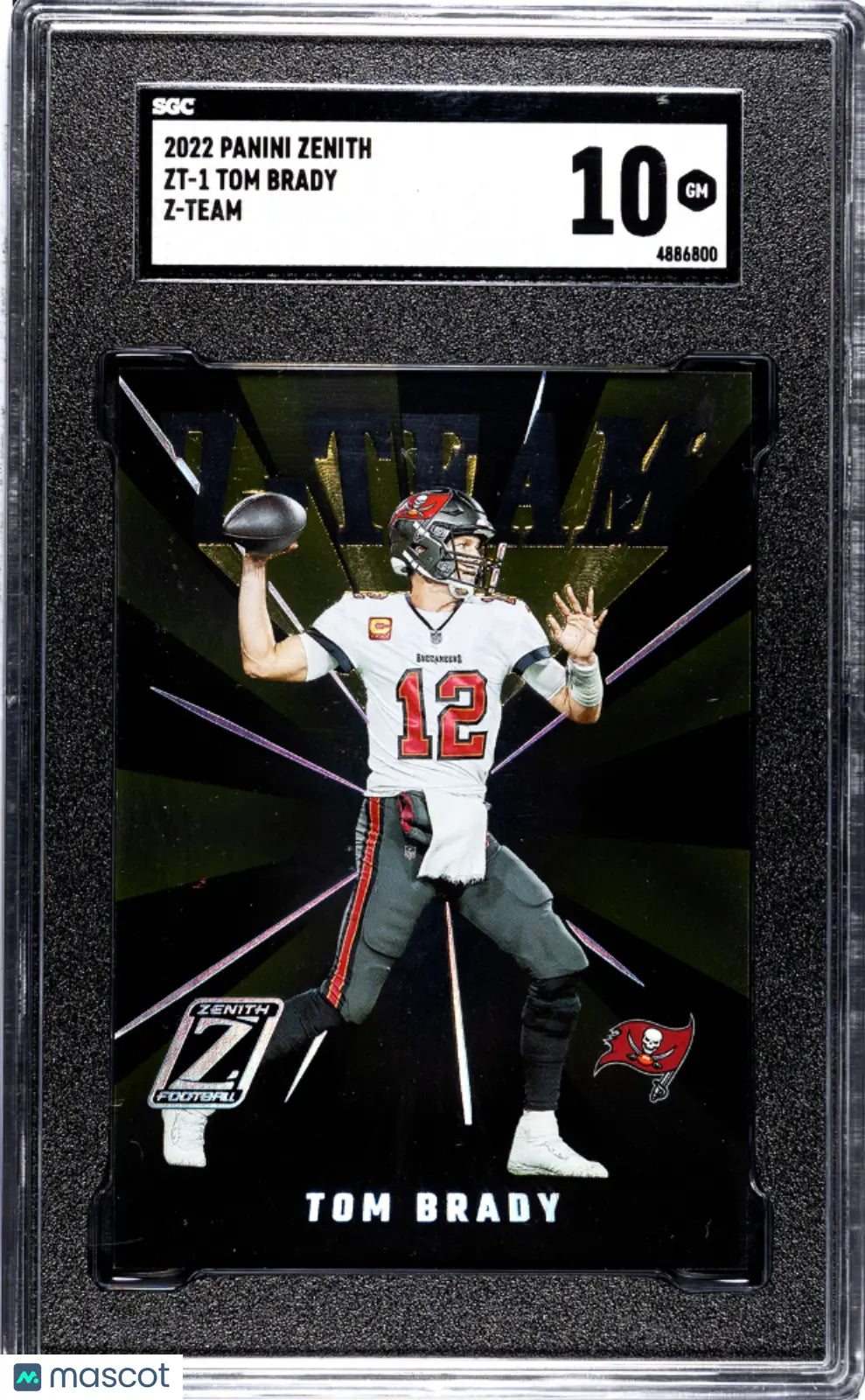 2022 Panini Zenith Tom Brady #ZT-1 Team SGC 10 