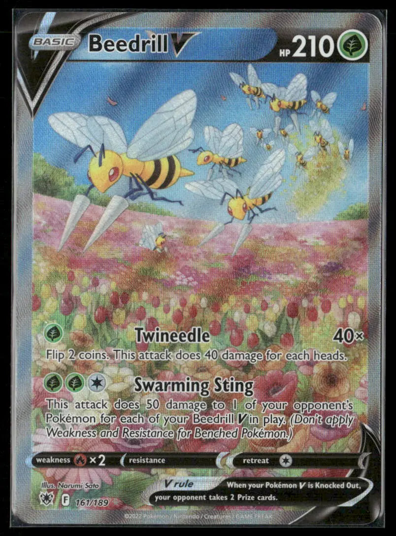 2022 Pokemon Astral Radiance Alternate Full Art Beedrill V 161/189 