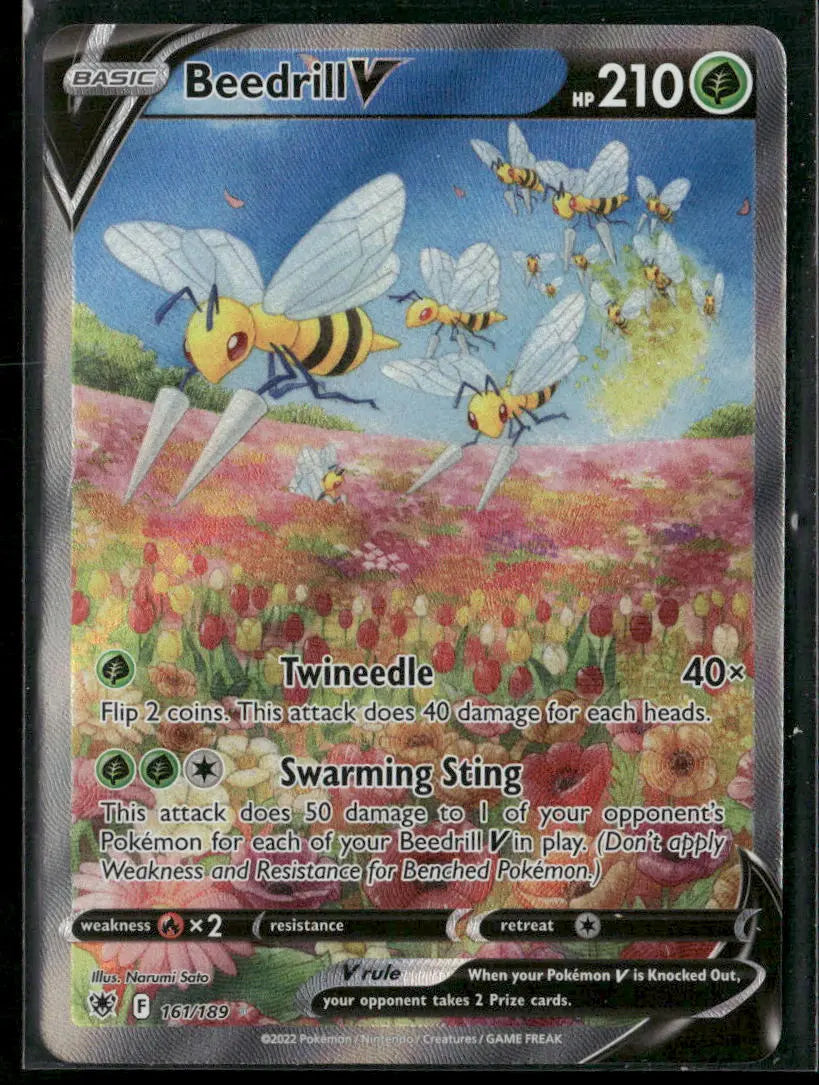 2022 Pokemon Astral Radiance Alternate Full Art Beedrill V 161/189 