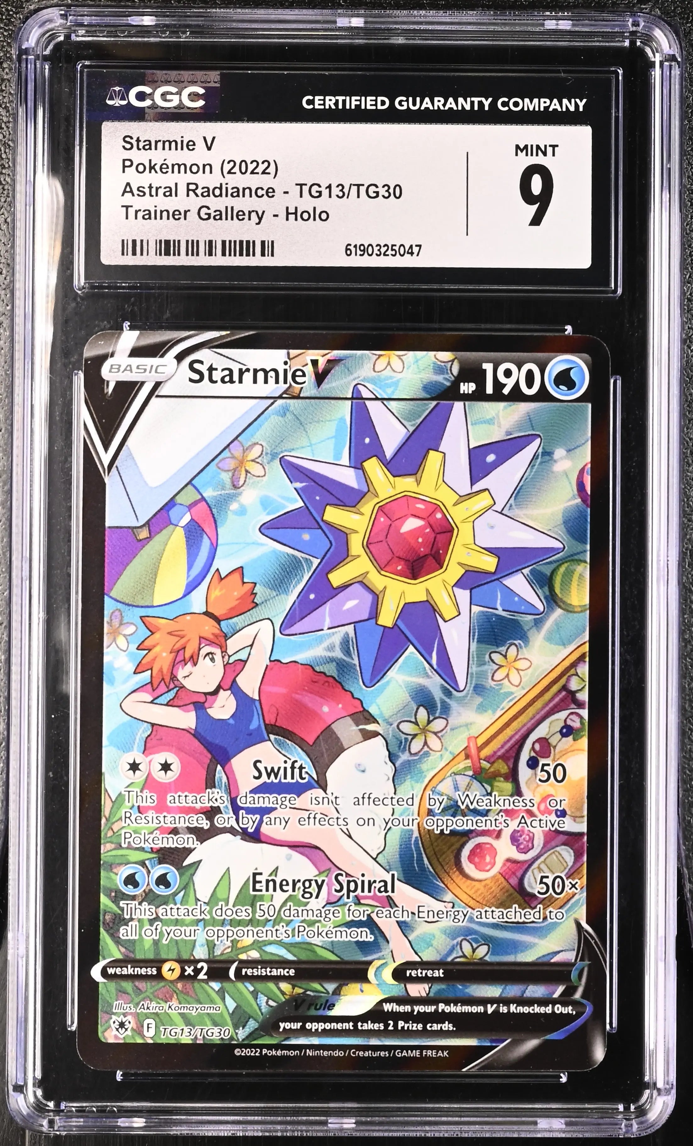 2022 Pokemon Astral Radiance Trainer Gallery Starmie V TG13/TG30 CGC 9 