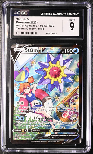 2022 Pokemon Astral Radiance Trainer Gallery Starmie V TG13/TG30 CGC 9 