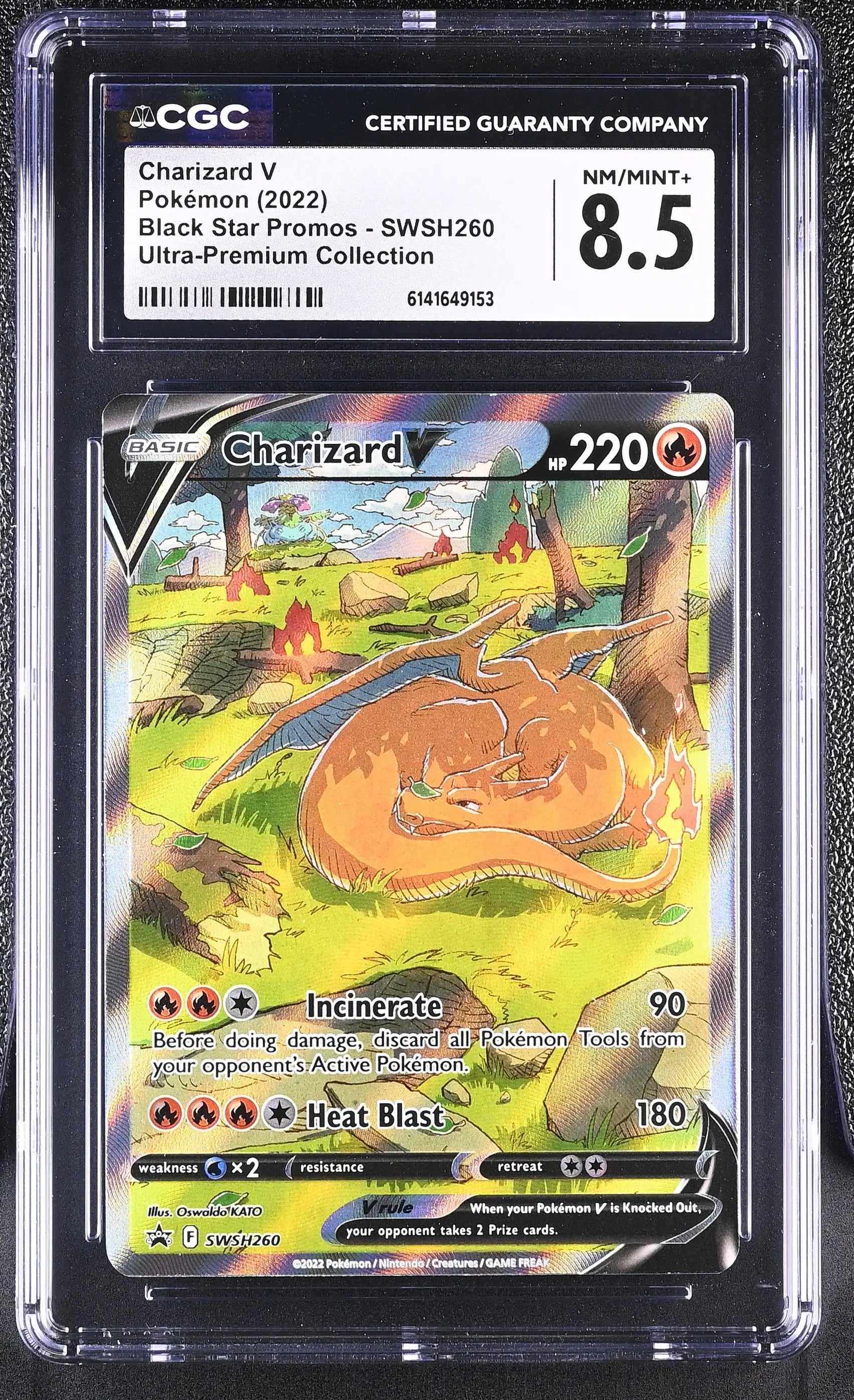 2022 Pokemon Black Star Promos Charizard V SWSH260 CGC 8.5 