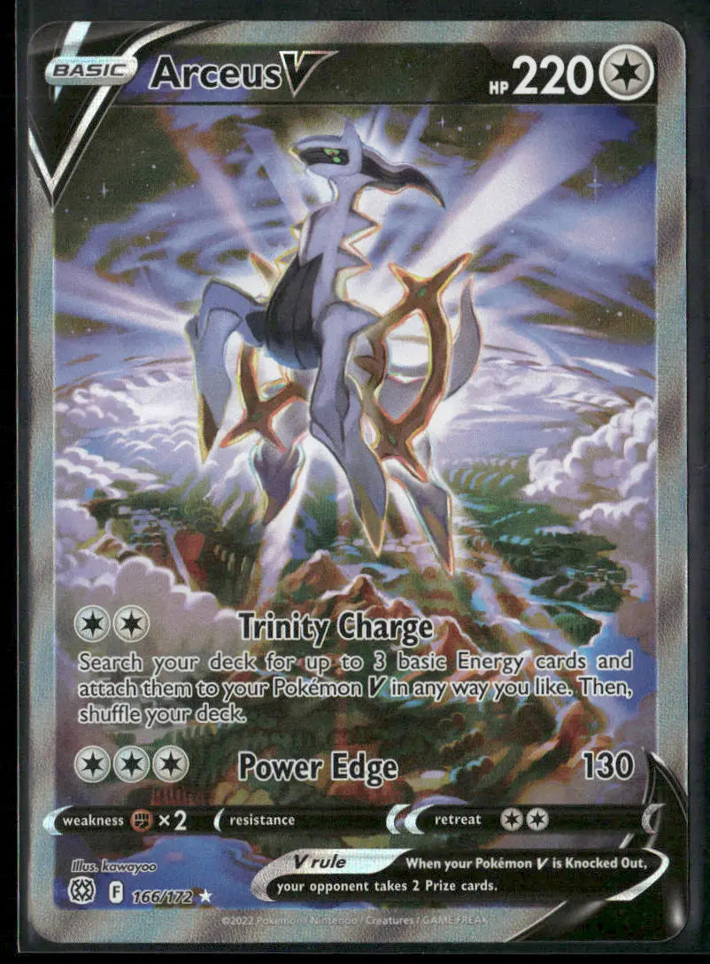 2022 Pokemon Brilliant Stars Alternate Full Art Ultra Rare Arceus V 166/172 