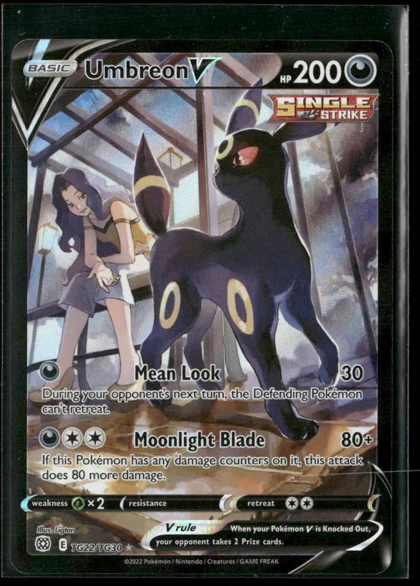 2022 Pokemon Brilliant Stars Trainer Gallery Ultra Rare Umbreon V TG22/TG30 