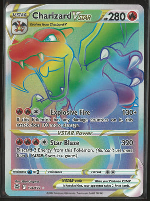 2022 Pokemon Brilliant Stars Ultra Rare Secret Charizard VSTAR 174/172 