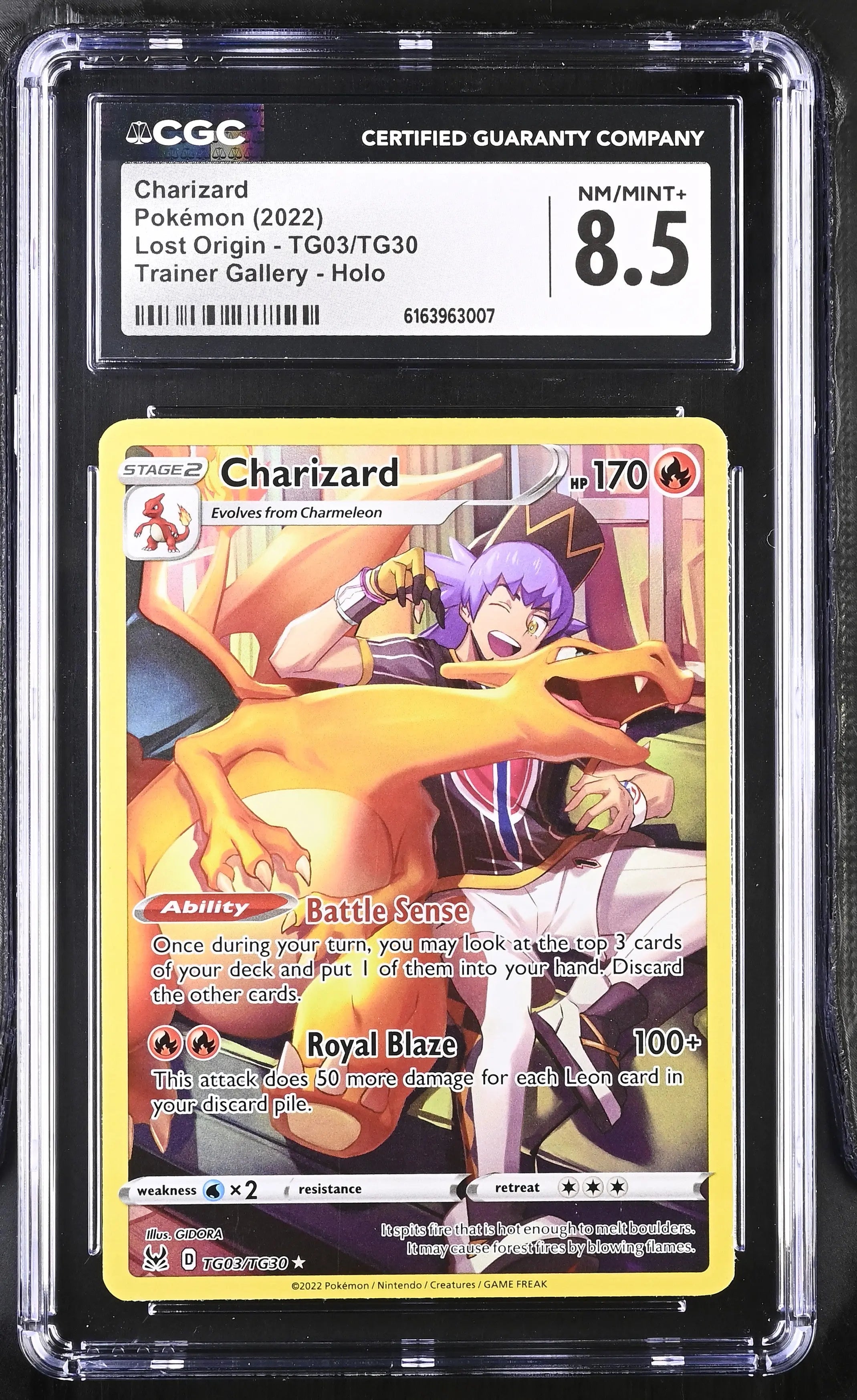 2022 Pokemon Lost Origin Charizard TG03/TG30 CGC 8.5 