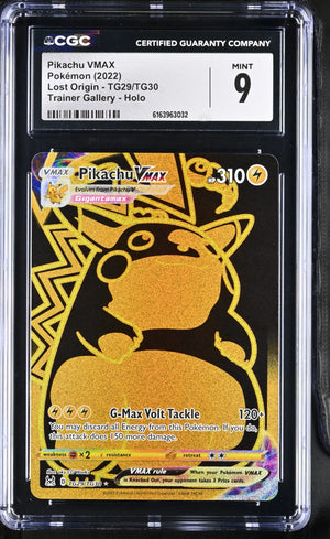 2022 Pokemon Lost Origin Pikachu VMAX TG29/TG30 CGC 9 
