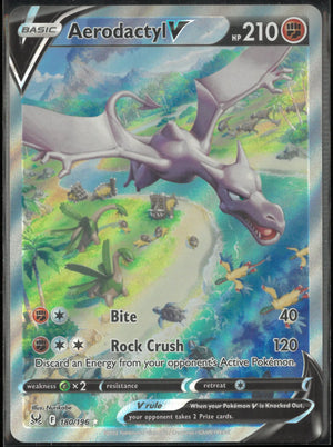 2022 Pokemon Lost Origin Secret Rare Alternate Full Art Aerodactyl V 180/196 