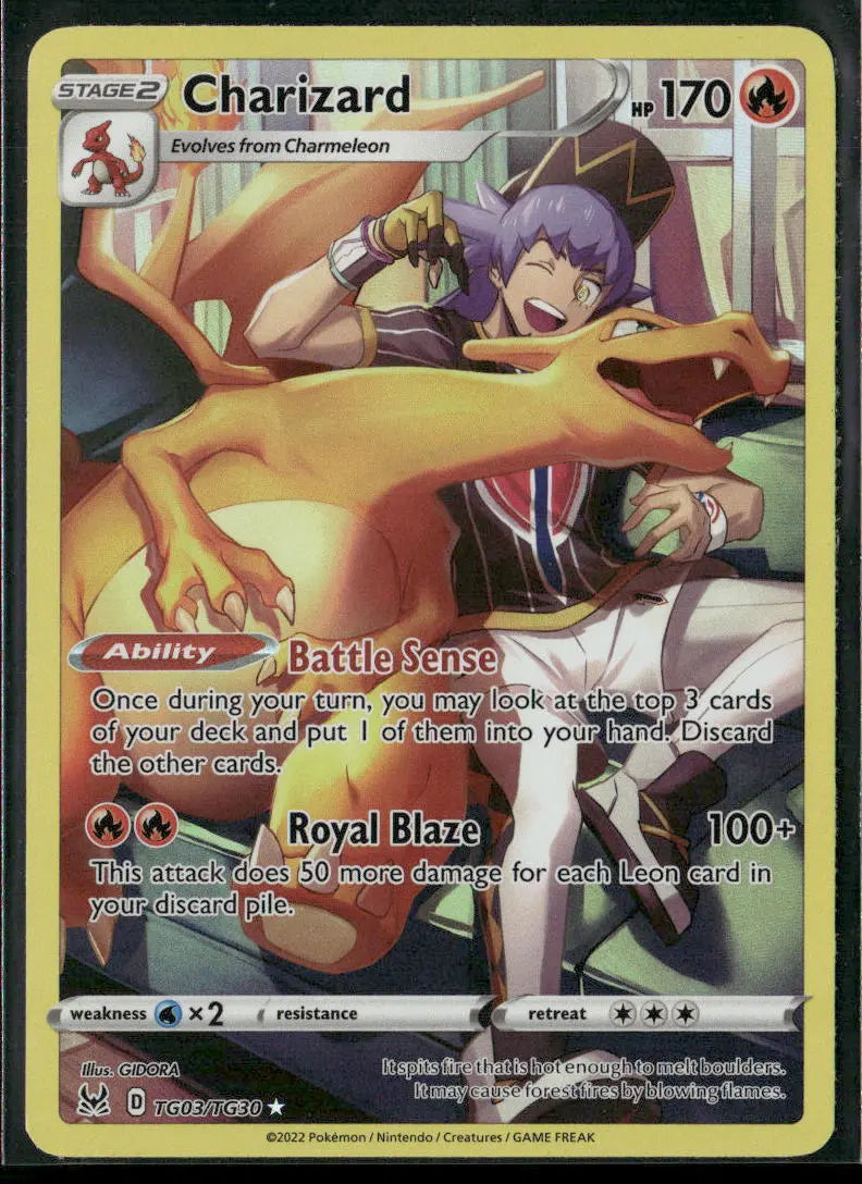 2022 Pokemon Lost Origin Trainer Gallery Ultra Rare Charizard TG03/TG30 