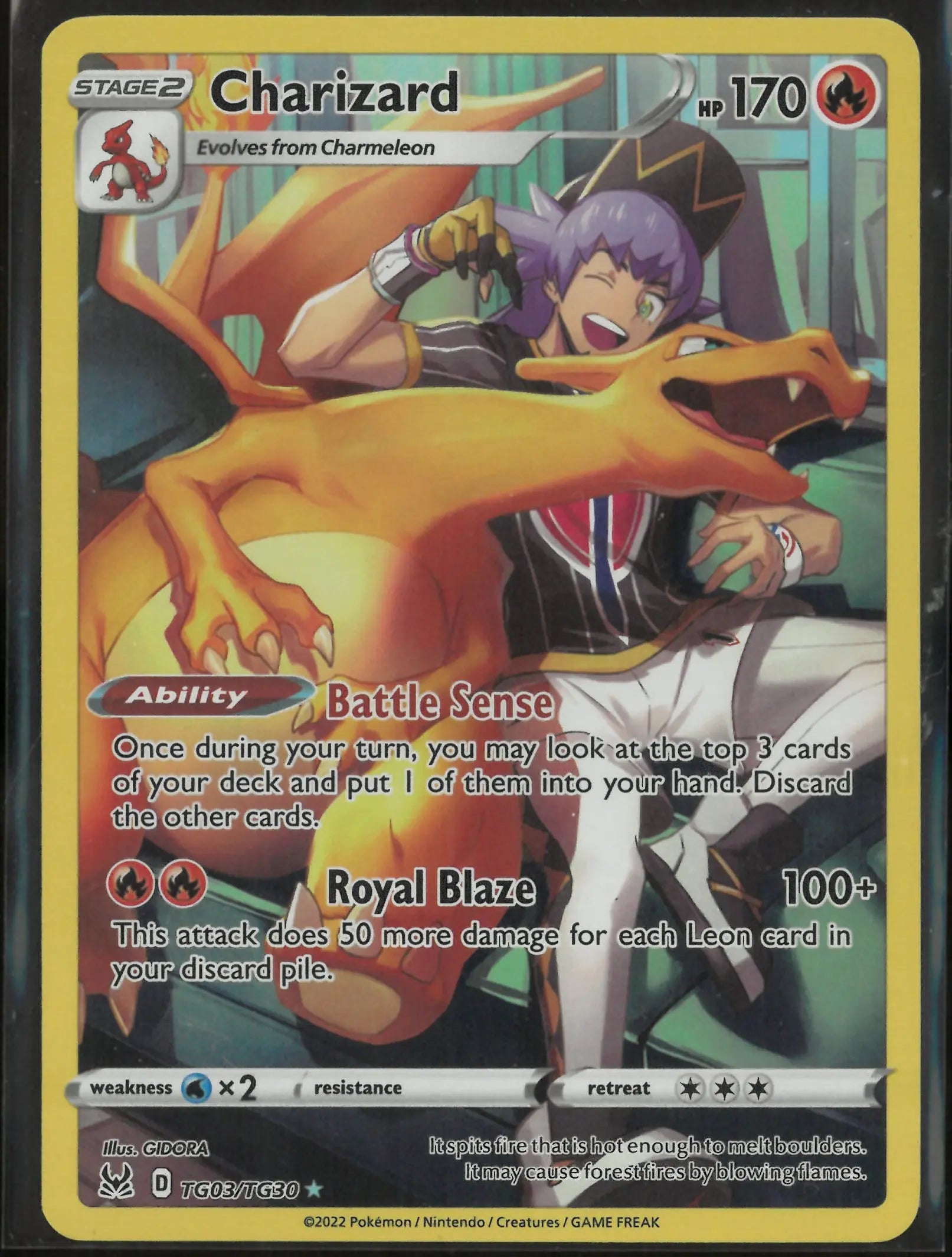 2022 Pokemon Lost Origin Trainer Gallery Ultra Rare Charizard TG03/TG30 