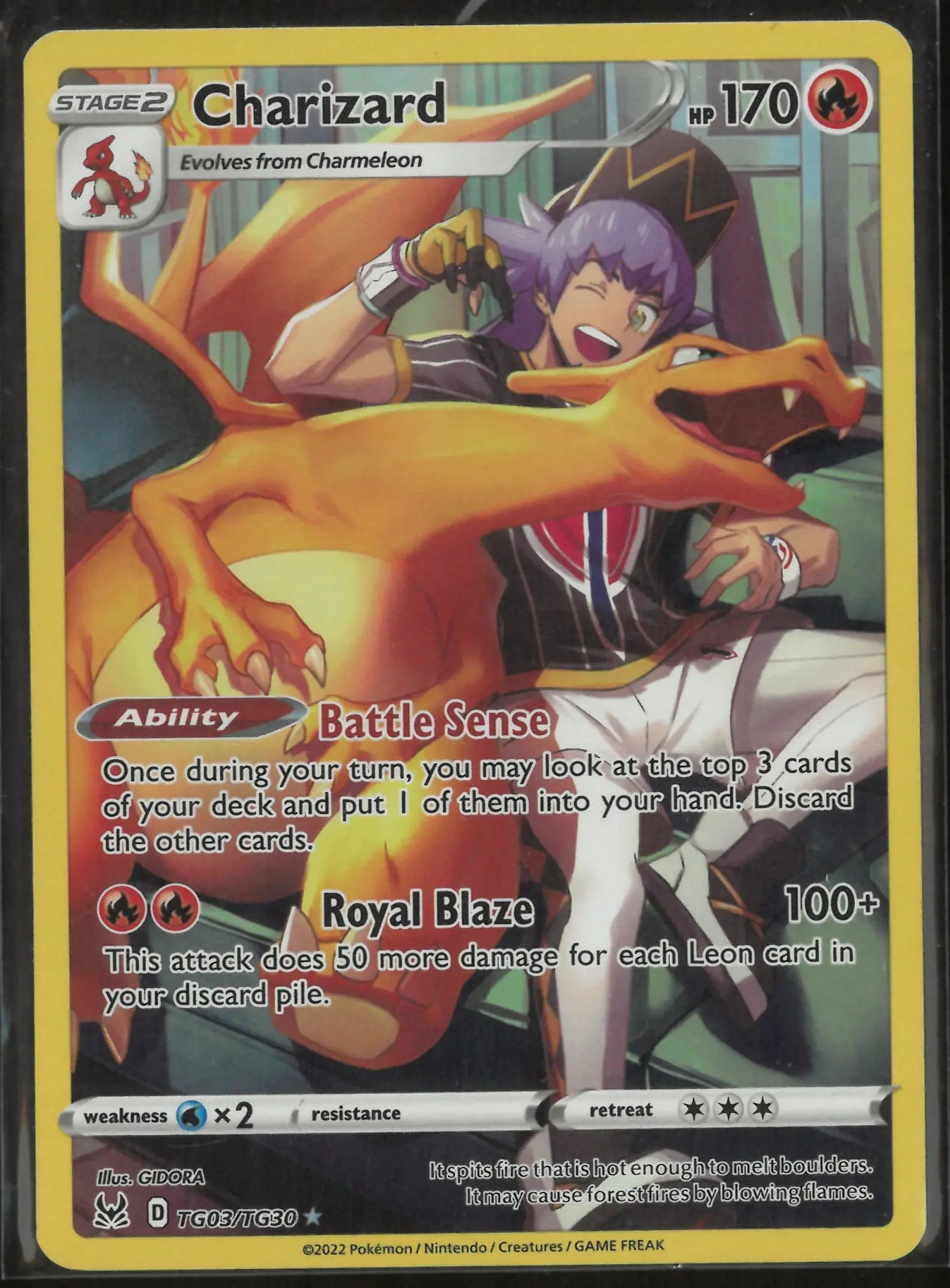 2022 Pokemon Lost Origin Trainer Gallery Ultra Rare Charizard TG03/TG30 