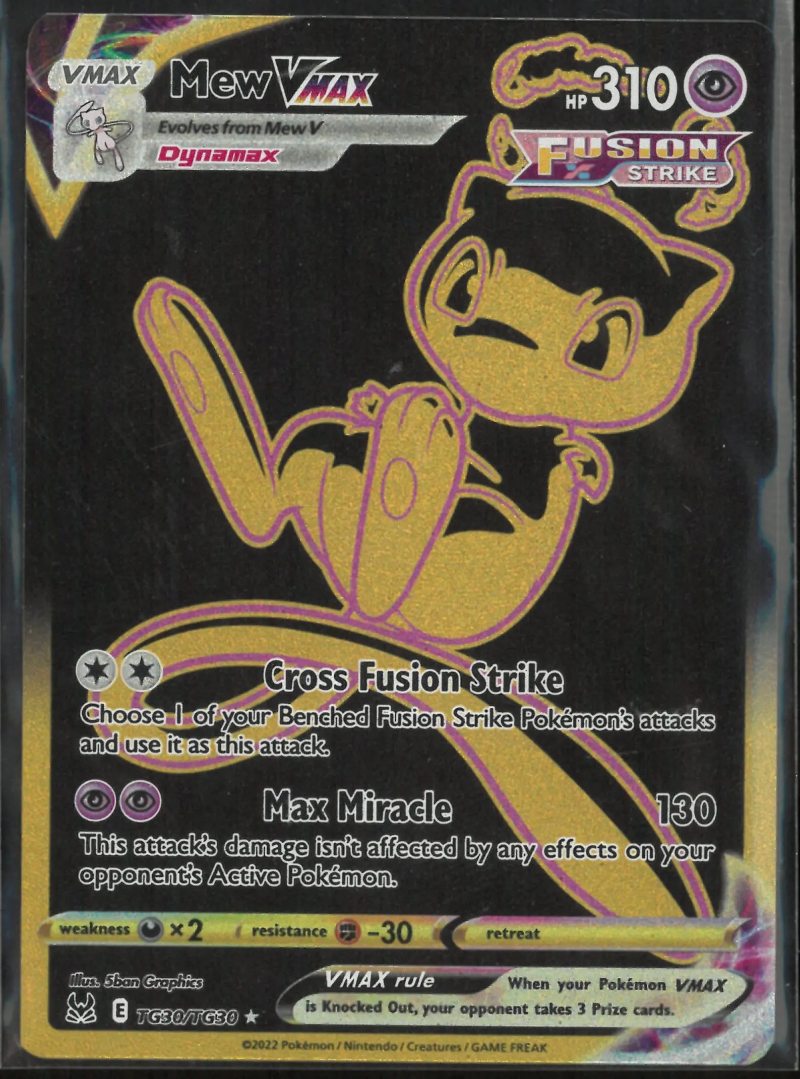 2022 Pokemon Lost Origin Trainer Gallery Ultra Rare Secret Mew VMAX 