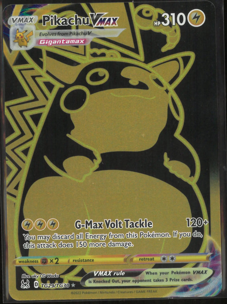 2022 Pokemon Lost Origin Trainer Gallery Ultra Rare Secret Pikachu VMA