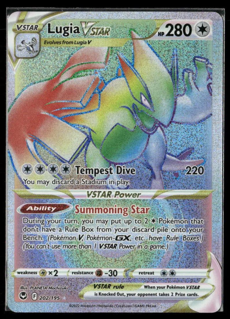 2022 Pokemon Silver Tempest Secret Rare Lugia VSTAR 202/195 