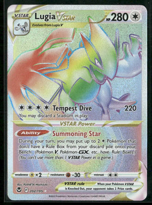 2022 Pokemon Silver Tempest Secret Rare Lugia VSTAR 202/195 