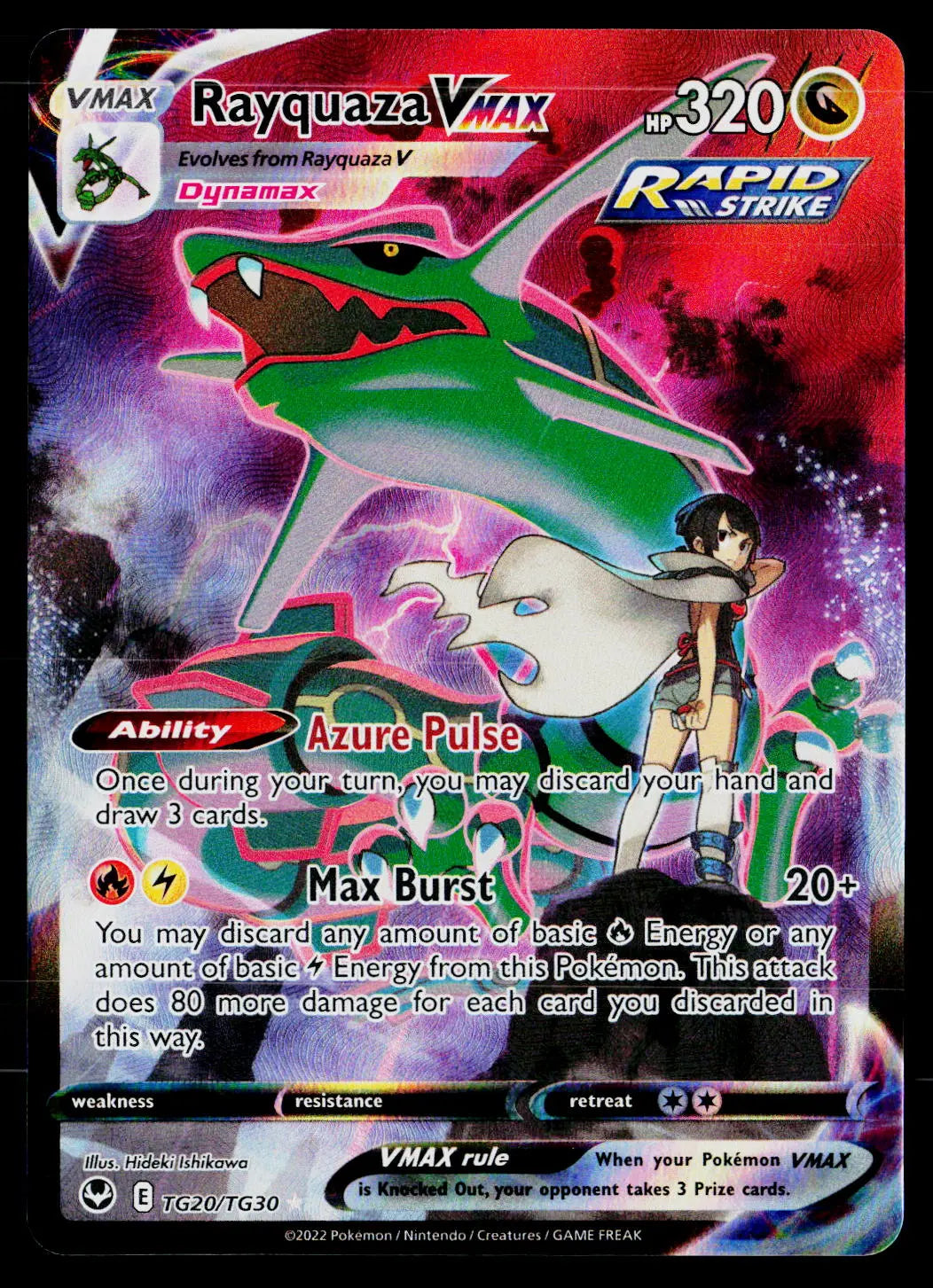 2022 Pokemon Silver Tempest Trainer Gallery Rayquaza VMAX Ultra Rare TG20/TG30 