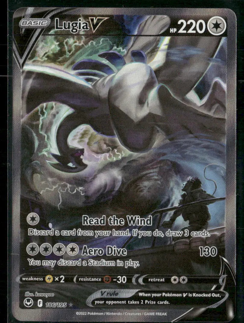 2022 Pokemon Silver Tempest Ultra Rare Alternate Full Art Lugia V 186/195 