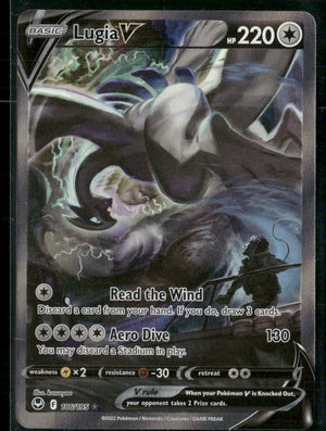 2022 Pokemon Silver Tempest Ultra Rare Alternate Full Art Lugia V 186/195 
