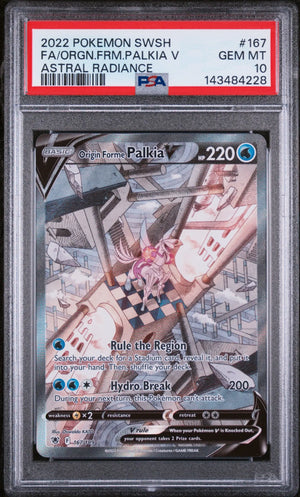 2022 Pokemon Sword & Shield Astral Radiance Orgn. FRM. Palkia V  167/189 PSA 10 