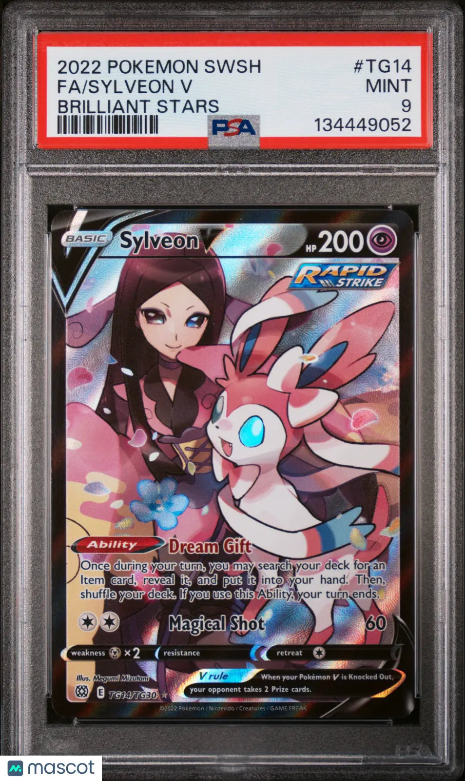 2022 Pokemon Sword & Shield Brilliant Stars Sylveon V Fa PSA 9 #TG14 