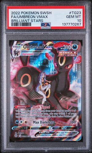 2022 Pokemon Sword & Shield Brilliant Stars Umbreon VMAX PSA 10 TG23/TG30 