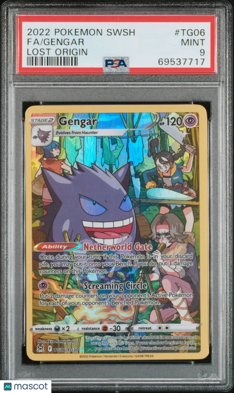 2022 Pokemon Sword & Shield Lost Origin Gengar Fa PSA 9 TG06/TG30