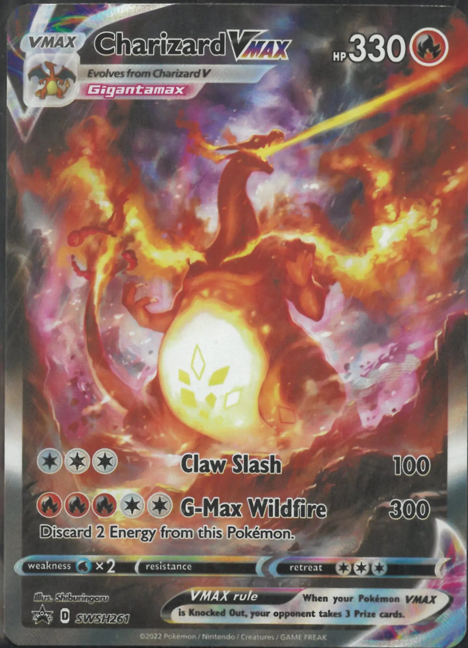 2022 Pokemon Sword & Shield Promo Charizard VMAX SWSH261 