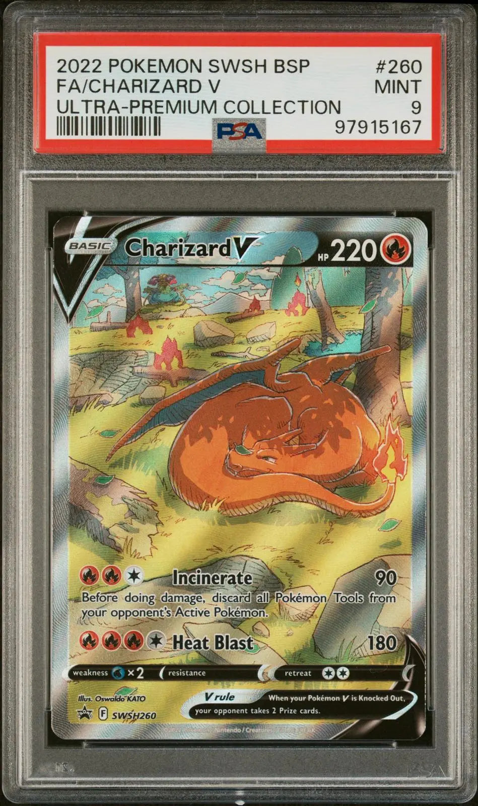 2022 Pokemon Sword & Shield Promos Charizard V UPC Promo SWSH260 PSA 9 