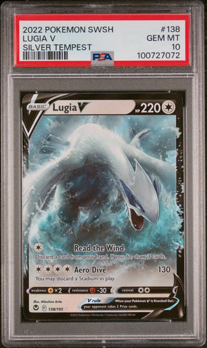 2022 Pokemon Sword & Shield Silver Tempest 138/195 Lugia V Silver Tempest PSA 10 