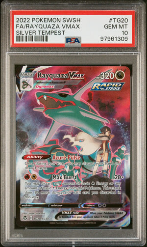 2022 Pokemon Sword & Shield Silver Tempest Rayquaza VMAX TG20/TG30 PSA 10 