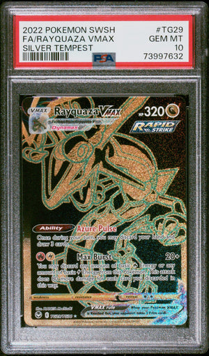 2022 Pokemon Sword & Shield Silver Tempest #TG29 Fa Rayquaza Vmax PSA 10 