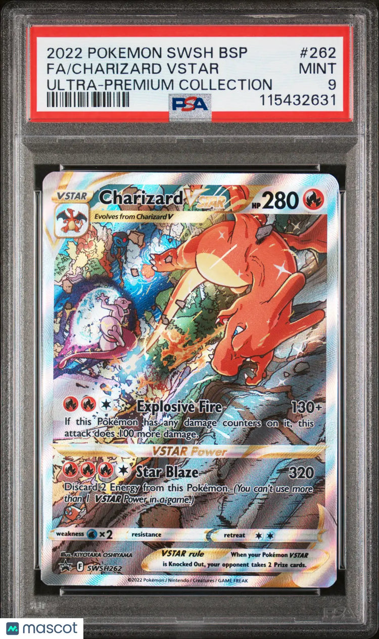 2022 Charizard Vstar PSA 9 - Pokemon Swsh Black Star Promo Card #262