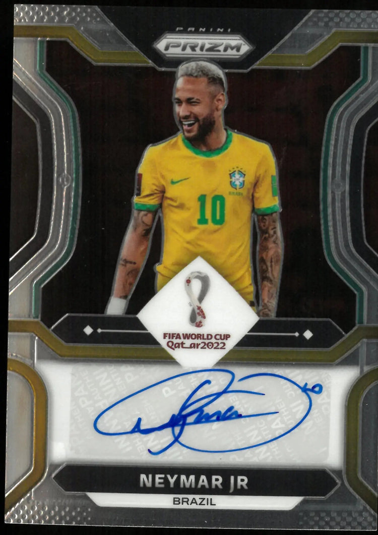 2022 Prizm FIFA World Cup QATAR 2022 Neymar Auto Brasil 