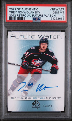 2022 SP Authentic 2012-2013 Retro Autograph Future Watch Trey Fix-Wolansky #RFWATF 256/699 PSA 10 