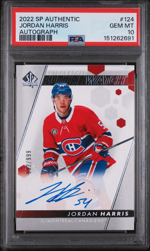 2022 SP Authentic Jordan Harris #124 Autograph 902/999 PSA 10 