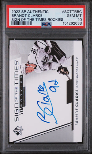 2022 SP Authentic Sign Of The Times Rookies Brandt Clarke #SOTTRBC PSA 10 