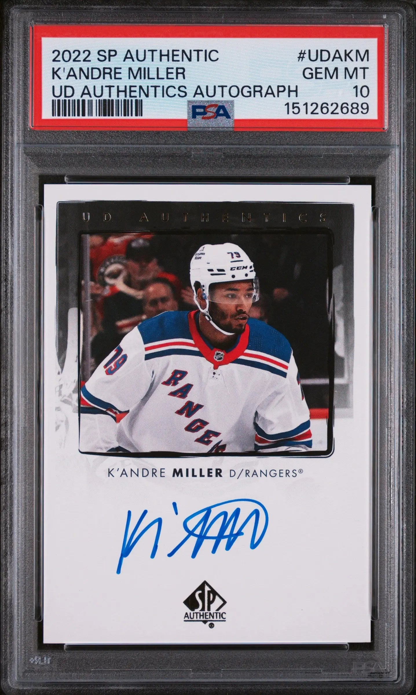 2022 SP Authentic UD Authentics Autographs K'andre Miller #UDAKM PSA 10 