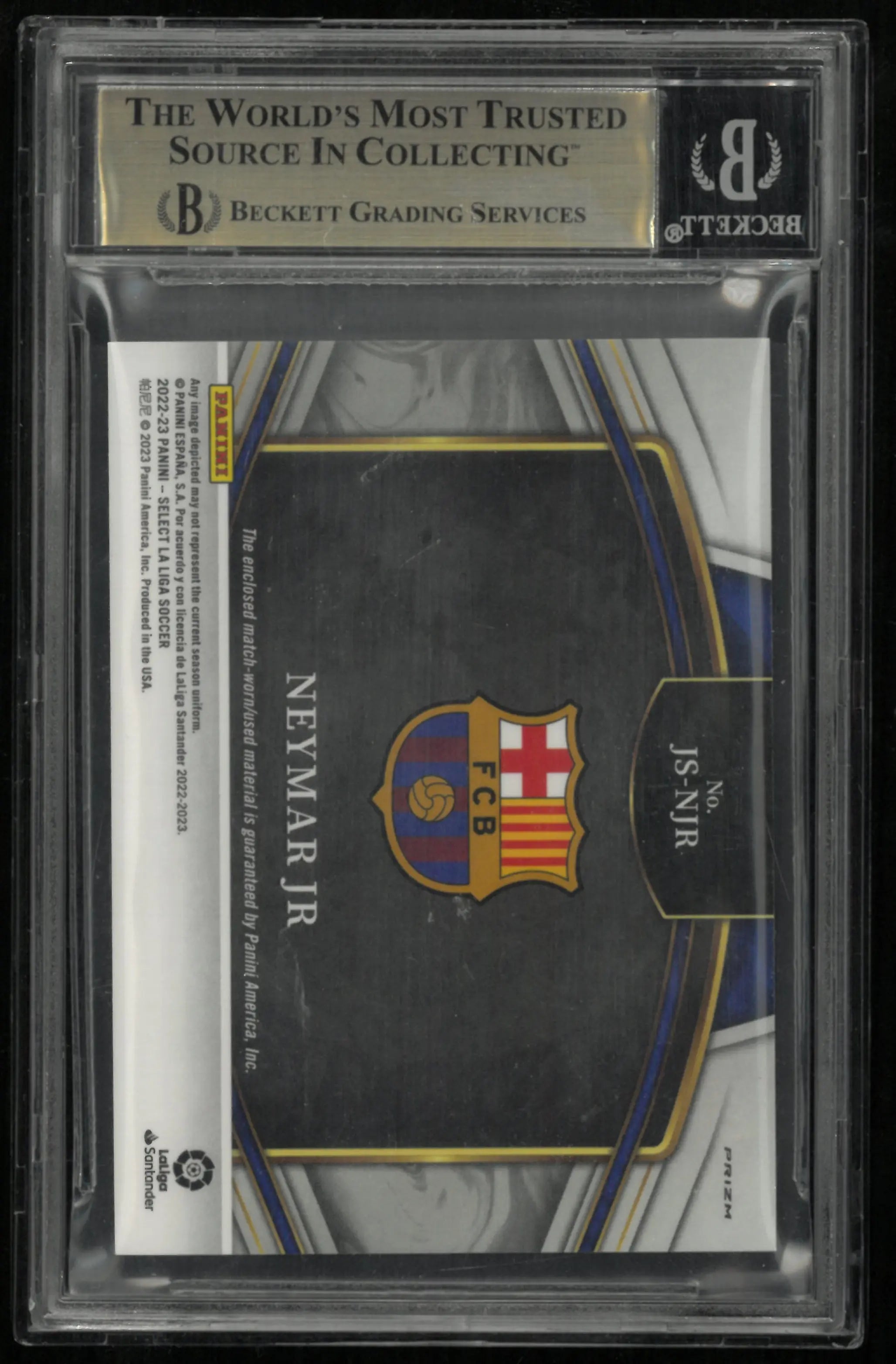 2022 Select La Liga Jumbo Swatches Neymar Jr #JSNJR BGS 9.5 