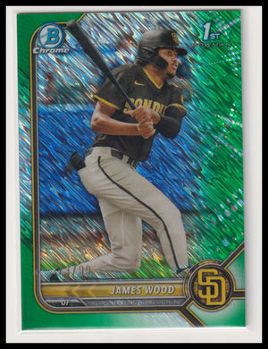 2022 Topps Bowman Chrome Prospect James Wood Green Shimmer /99 