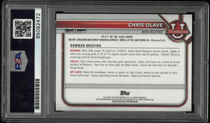 2022 Topps Bowman University Autograph Chris Olave Auto PSA Authentic Auto 