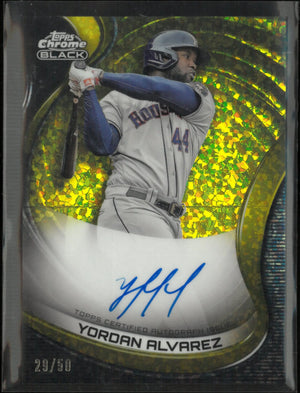 2022 Topps Chrome Black Base Autograph Yordan Alvarez Autograph Gold /50 