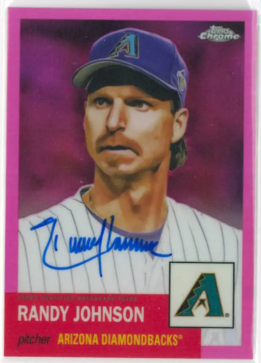 2022 Topps Chrome Platinum Autograph Randy Johnson Auto Pink /15 