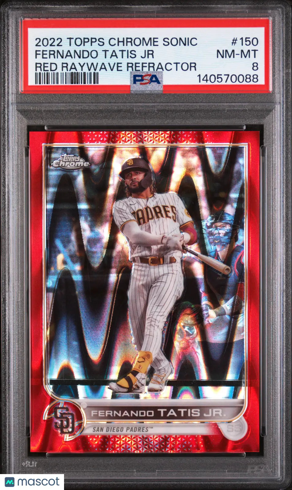 2022 Topps Chrome Sonic Fernando Tatis JR Red Raywave Refractor /5 PSA 8 