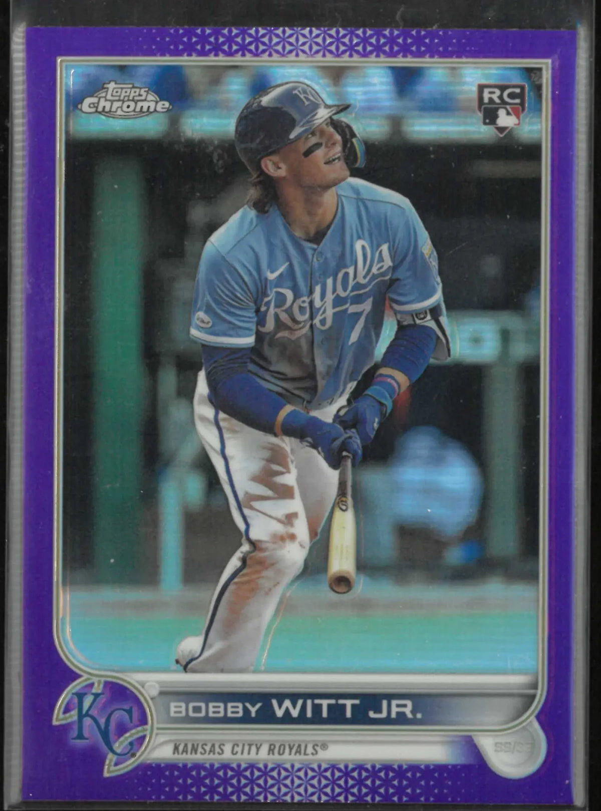 2022 Topps Chrome Update Rookie Bobby Witt Jr. Purple Refractor RC 