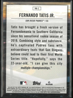 2022 Topps Home Field Advantage Fernando Tatis 