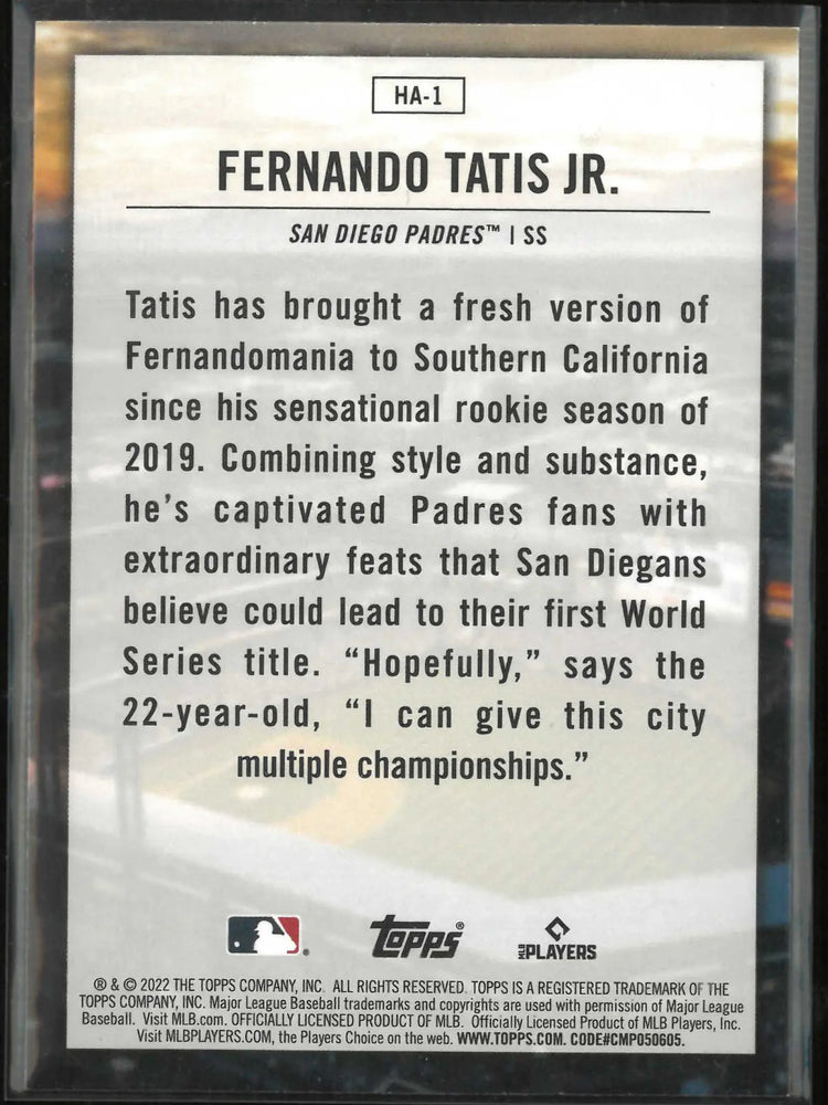 2022 Topps Home Field Advantage Fernando Tatis 