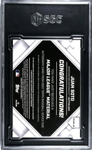 2022 Topps Major League Patch Autograph Juan Soto Auto Red /25 SGC 9 Auto 10 